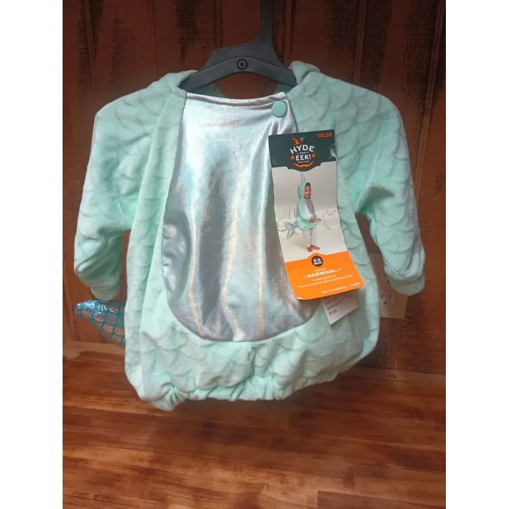 Hyde & Eek Halloween‎ Baby Pullover Narwhal Costume 0-6 Months. New Old Stock